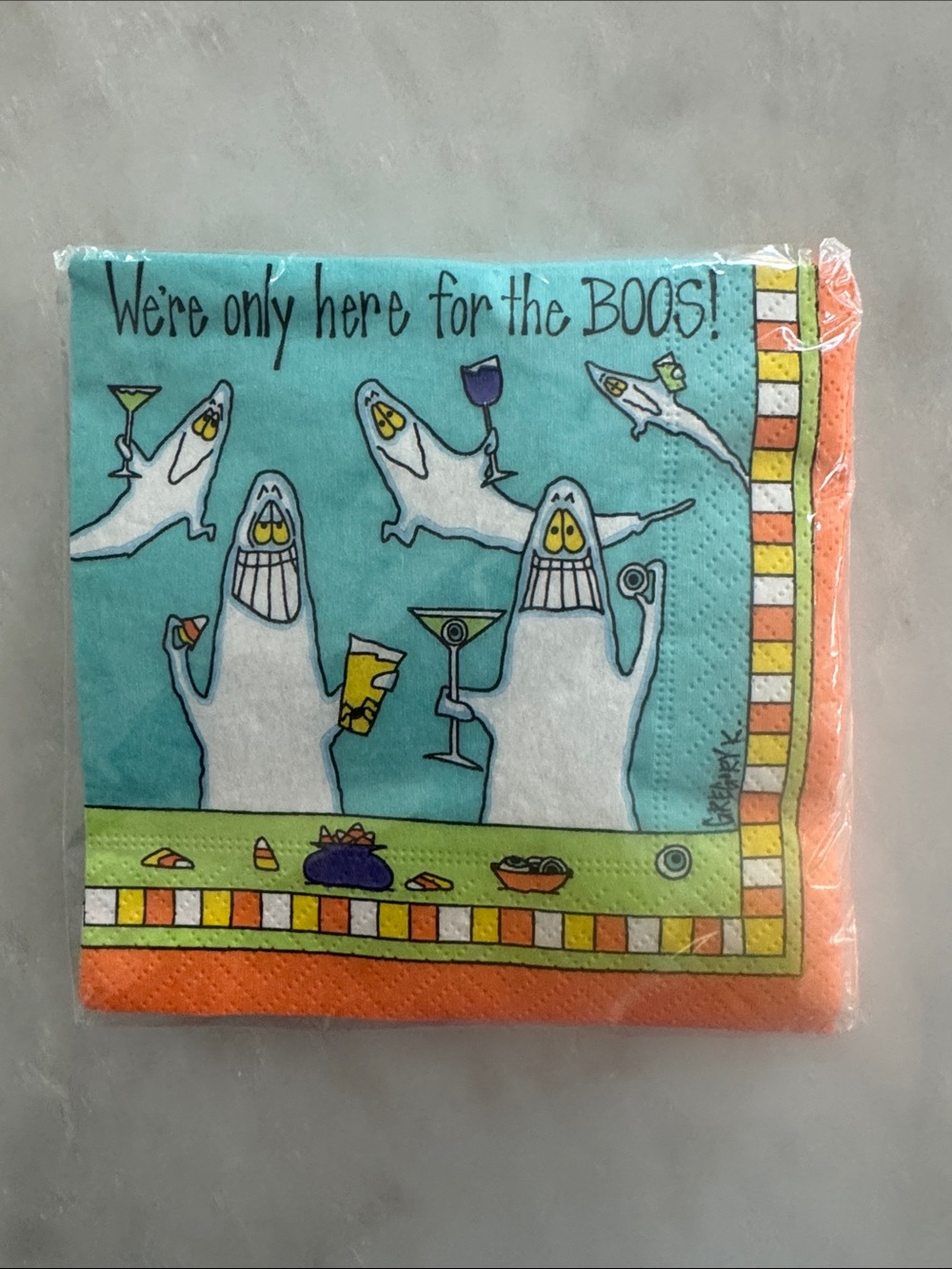 Halloween Ghost Cocktail Paper Napkins - Party Supplies